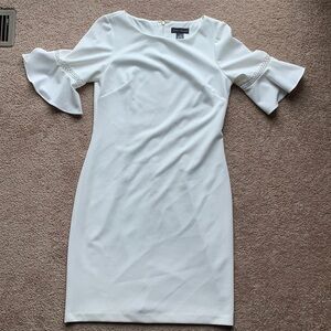 White Jessica Howard bell sleeve dress